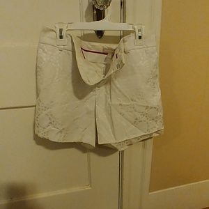 White summer shorts